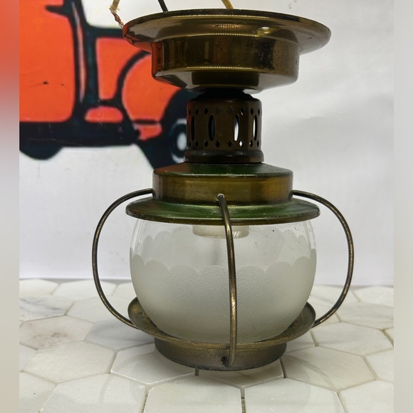 Vintage Brass Moe Marine Mariner Style Ceiling Porch Light - Picture 3 of 11